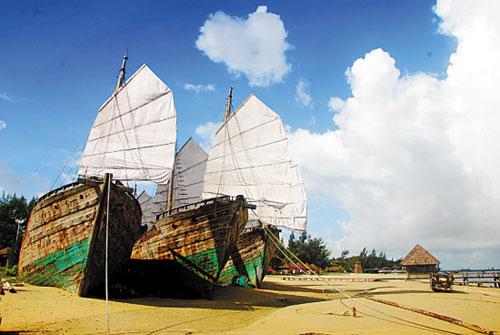 东海特呈岛度假村的渔船造型餐厅 东海特呈岛度假村的渔船造型餐厅