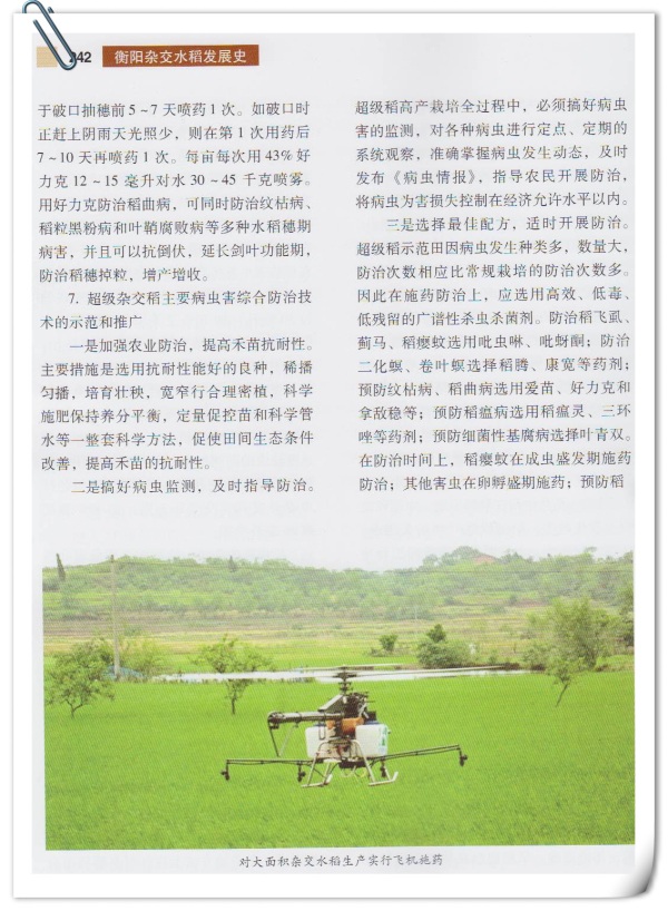 衡阳市杂交水稻主要病虫害综合治理40年成就与展望