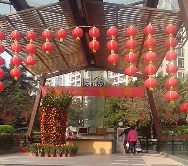 灯挂幸福门庭，春到勤劳人家