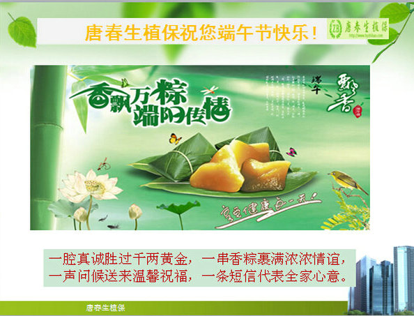 端阳粽，香飘万里到您家--2014唐春生植保节日祝福