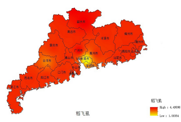 2017年广东省早造农作物病虫害发生趋势预测