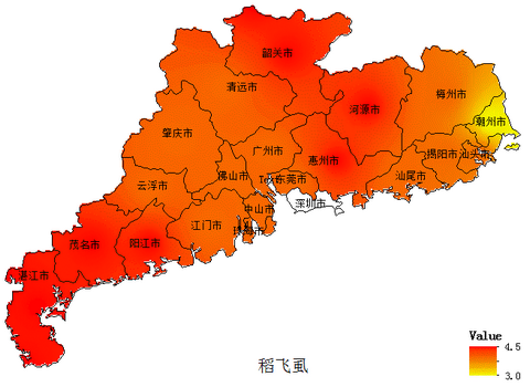 2017年下半年广东省农作物病虫发生趋势预测